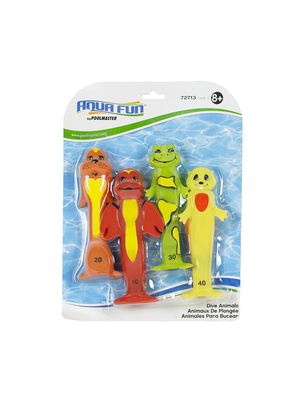 SOFT ANIMAL DIVE RINGS 4 PACK