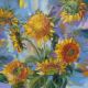 OUTDOOR CANVAS SUNFLOWER MODERN