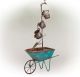 RUSTIC WHEELBARROW & WATERING CAN MULTI TIER
